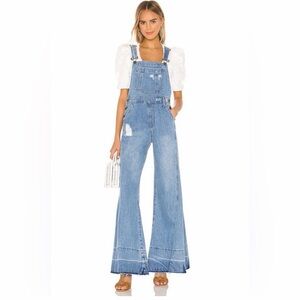 NWOT, Show Me Your Mumu San Fran Wide Leg Denim Overalls